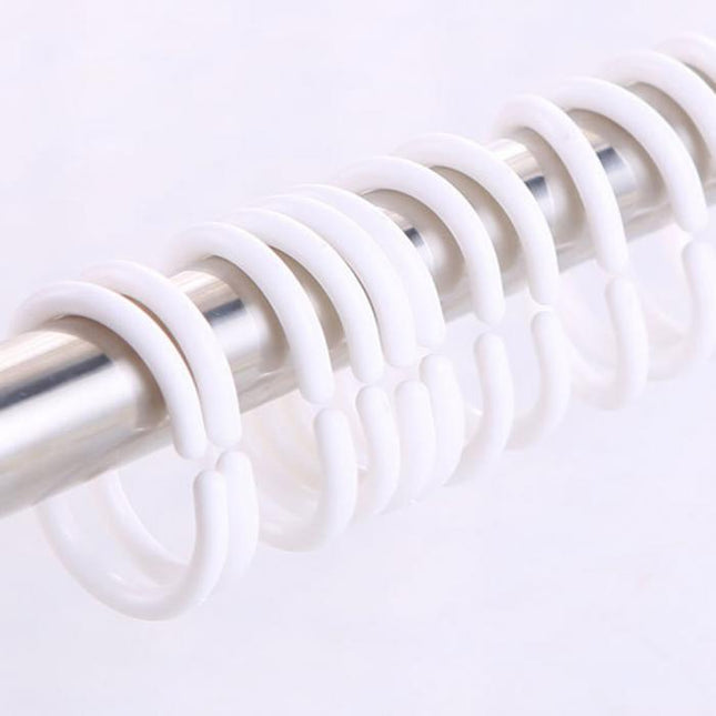 Transparenter Duschvorhang mit dezentem Glitzermuster