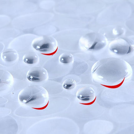 Transparenter Duschvorhang mit dezentem Glitzermuster