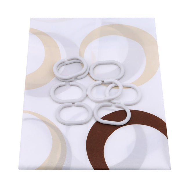 Duschvorhang mit Retro Kreise Muster